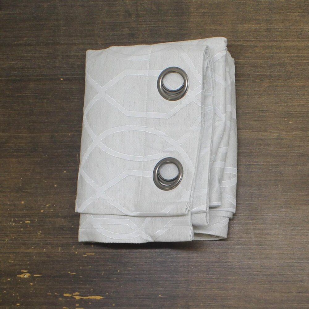 NEW ZUZIFY Grommet Patterned Blackout Thermal Curtain Panel Light Brown 50x84